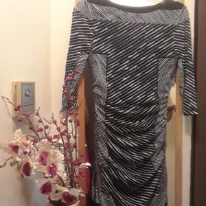 BLK AND GRAY STRAIGHT SEXY DRESS